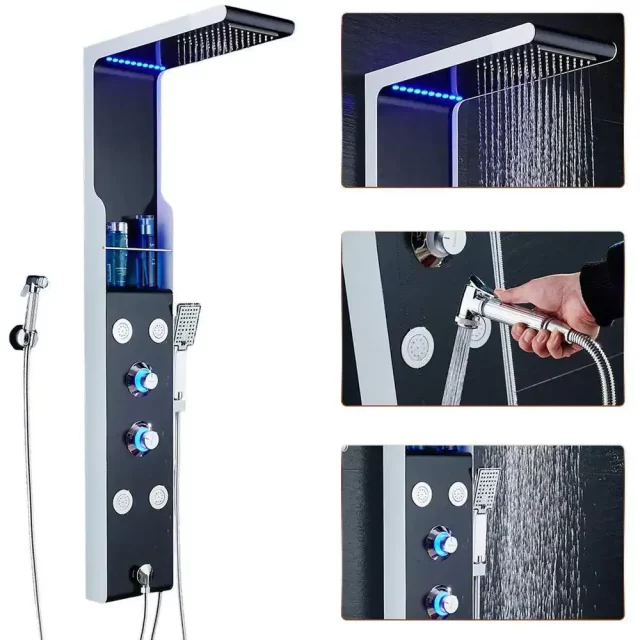 https___www.homedepot.com_p_ELLO-ALLO-53-in-4-Jet-Shower-Panel-System-with-Shelf-LED-Rainfall-Waterfall-Head-Handshower-and-Bidet-Sprayer-in-Silver-Black-9803-F3-04-03-02_313736941$274